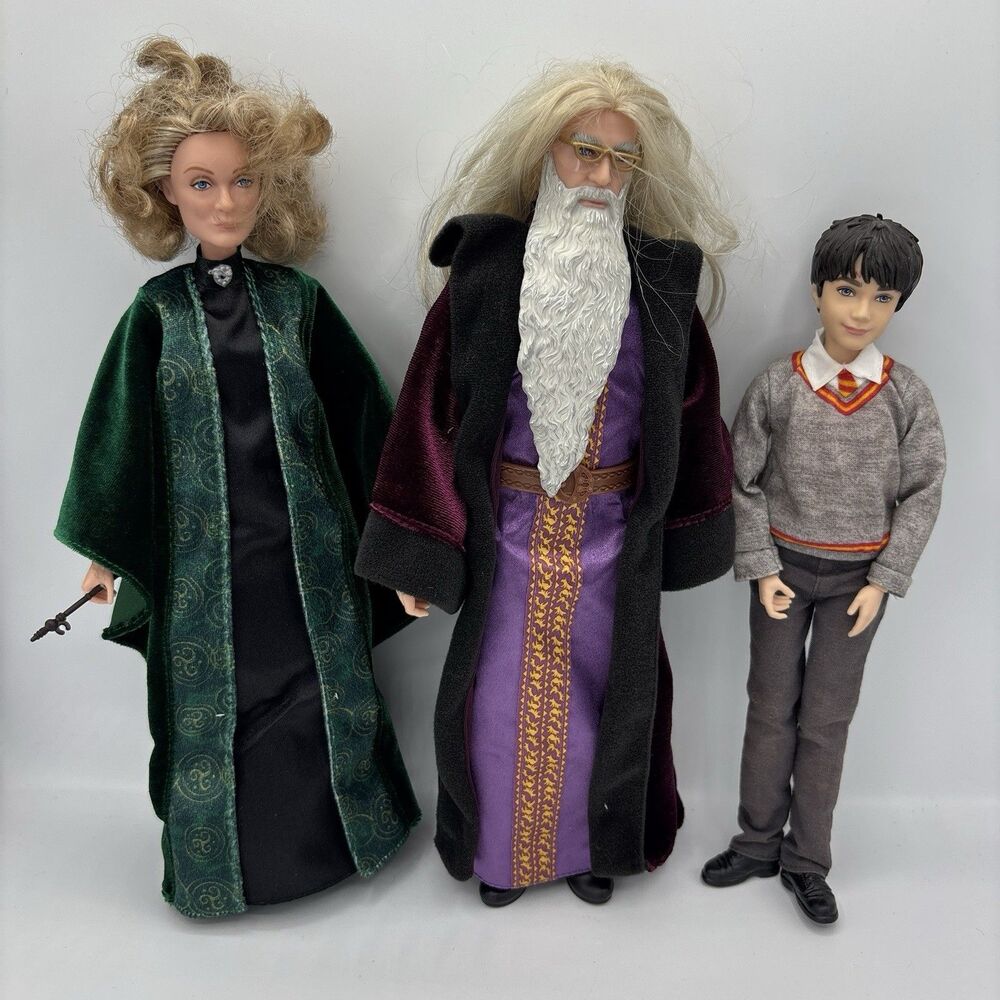 Mattel Harry Potter Figure Lot of 3 2018 Dolls Minerva McGonagall Dumbledore
